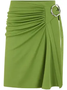 Юбка с запахом и драпировкой Rabanne, зеленый