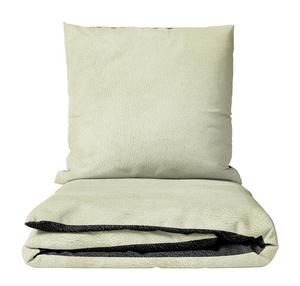 Зимний комплект постельного белья термофлис микрофибра 135х200 см антрацит бежевый двустороннее постельное белье на молнии leonado vicenti