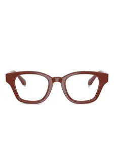 Очки в прямоугольной оправе Giorgio Armani, красный