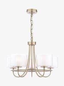 Потолочный светильник Southwell с 5 стеклянными плафонами Laura Ashley, Antique Brass