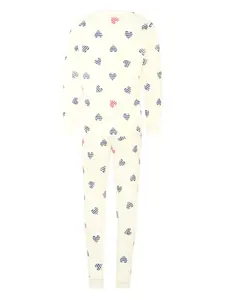 Пижама с полосатым сердечком Petit Bateau, нейтральный