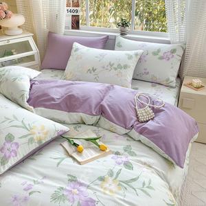 Antarctic Комплект постельного белья из 4 предметов (простыня 200 см, пододеяльник 245х265 см), гребенной хлопок, цвет Zixuan