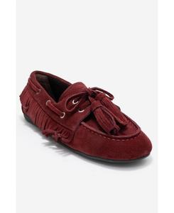 Кожаные лоферы Fenora с кисточками (женские) Forever & Always Shoes, Burgundy suede leather