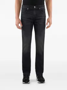 Джинсы темной стирки 7 For All Mankind, серый