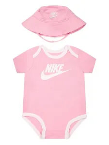 Комплект боди с логотипом Nike Kids, розовый
