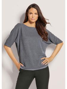 MADELEINE Толстовка с рукавами «летучая мышь» черно-серого цвета