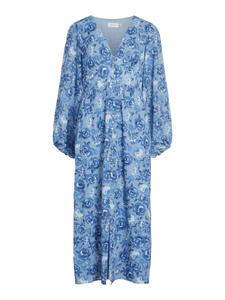 Платье Vila, синий/пыльно-синий/темно-синий