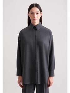 Блузка свободного кроя серого цвета Seidensticker