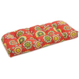 Подушка для дивана/скамьи Blazing Needles размером 42 на 19 дюймов из цельного скрученного полиэстера с ворсом 10 Deep, цвет Farrington Terrace