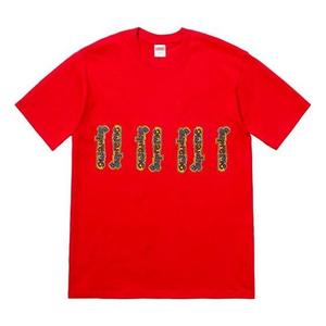Футболка ss18 gonz logo tee red logo short sleeve Supreme, красный