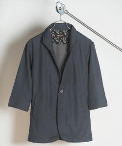 Пиджак с воротником-стойкой в виде сот и рукавами 3/4 Union Station, цвет Navy