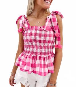 Топ "Будь со мной" в цветах магента и белый TCEC