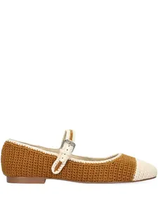 Балетки с вязаным ремешком Bibi Lou, коричневый