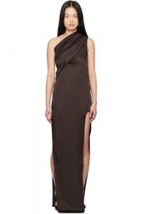 Коричневое платье-макси Hollywood Athena Arrowhead Rick Owens