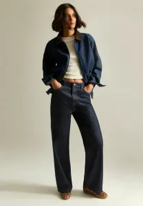 Джинсы с высокой талией, широкими штанинами и расклешенной юбкой New Look, Navy