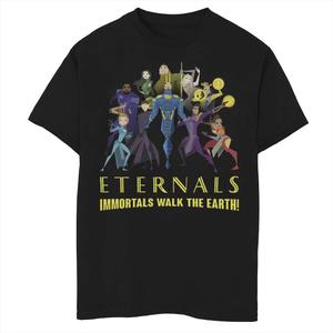 Футболка с графическим рисунком в стиле поп-арт для мальчиков 8–20 лет Marvel Eternals Licensed Character