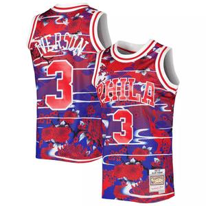 Мужская майка Mitchell & Ness Allen Iverson Red Philadelphia 76ers Hardwood Classics Lunar New Year Swingman Jersey