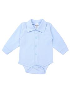 TupTam Детский боди для мальчика с длинными/короткими рукавами и воротником, синего цвета