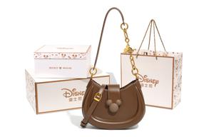 Disney Микки серия ПУ сумка через плече, Box[Brown]