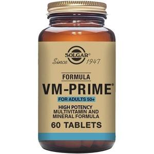 Formula Vm-Prime для взрослых, таблетки 50 плюс — ежедневное здоровье и хорошее самочувствие — таблетки меньшего размера, которые легче проглатывать — веганские, без глютена, Solgar