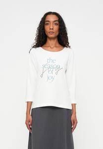 Топ TOM TAILOR CREW NECK FRONTPRINT, Soft Clear White/White