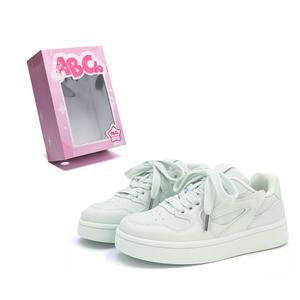 ABCIO Кроссовки для скейтбординга женские, низкие, белые/мятно-зеленые/вишнево-розовые/желтые