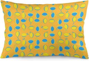 MaSiledy Чехол для декоративной подушки с двусторонним принтом "Лимон" Pattern-1