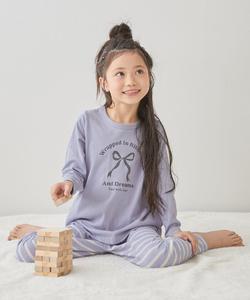 Детская пижама с длинными рукавами Devil Lab ROOM, 100% хлопок, одежда для детей, домашняя одежда, хлопок, весна/лето 2016 Devirock, цвет 058-Ribbon-G Blue