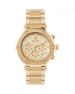 Часы The Hexagon Chrono, 42mm PHILIPP PLEIN, золотой