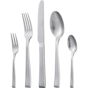 Набор столовых приборов PREMIUM с усиленным материалом и трапециевидным дизайном на конце ручки Hanseatic, серебристый
