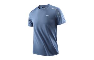 Футболка Unisex с коротким рукавом и круглым вырезом, свободного кроя, повседневная BAGE, синий