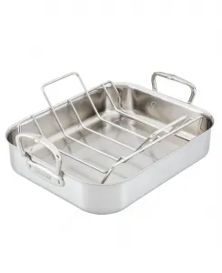 Большая жаровня Provisions Classic Clad с решеткой Hestan, нержавеющая сталь