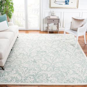 Ковер SAFAVIEH, 153 x 153 см, коллекции Micro-Loop — Grey & Ivory, ручной работы из шерсти, идеален для помещений с высокой проходимостью в гостиной, спальне (MLP379F)