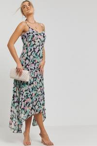 Плиссированное платье макси с цветочным принтом Simply Be, мультиколор