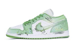 Jordan Air 1 амортизация, износостойкие низкие винтажные баскетбольные кроссовки unisex emerald green