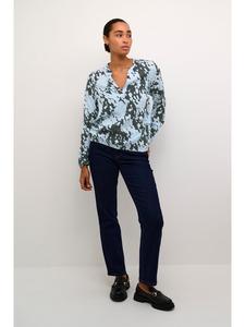 Блузка Kaffe, цвет grey/blue graphic cloud