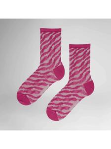 Носки с узором Изогнутая линия ярко-розового цвета Hudson