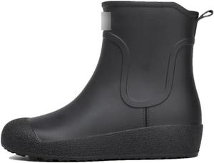 Мужские и женские резиновые сапоги Wjnvfioo, модные резиновые сапоги, ботинки на платформе с противоскользящей подошвой, повседневная обувь, черный