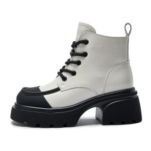 Ботинки Martin Boot женские Laorentou, бежевый/черный