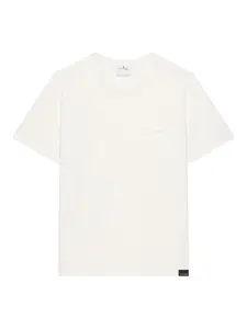 Хлопковая футболка с вышитым логотипом Courrèges, белый