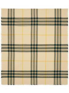 Burberry шерстяной шарф в клетку, нейтральный цвет