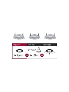 Выберите базовый комплект встраиваемых светильников, жесткий Paulmann