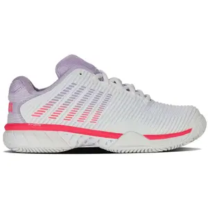 K·Swiss Hypercourt Express 2 HB женские теннисные и падель-туфли K-Swiss, белый/фиолетовый