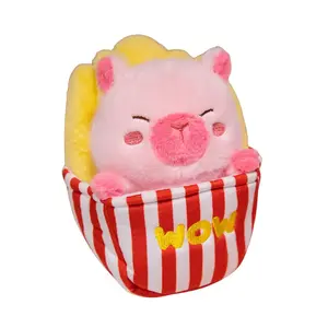 Плюшевая кукла Zen Capybara, The Gentle Capybara Dolls высотой 22 см Brangdy, French Fries