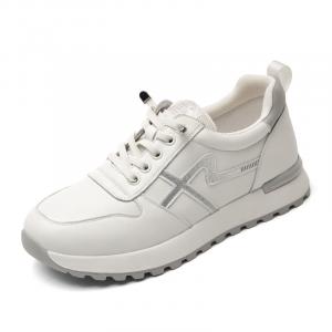 Женские полувысокие повседневные кроссовки Cigna бело-серые (на флисовой подкладке)