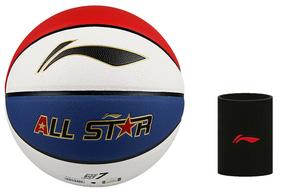 LINING Баскетбольный мяч CBA All Star PU красный белый синий размер 7 тренировочный