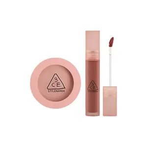 Жидкая помада Blush набор макияжа натуральное матовое покрытие комплект из двух штук 3CE