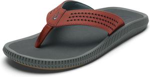 Мужские пляжные сандалии OLUKAI Ulele, водонепроницаемые шлепанцы, поддержка свода стопы и комфортная посадка, легкие и прочные, улучшенное сцепление и устойчивость, Canoe/Rock