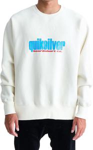 Мужская толстовка QUIKSILVER свободного кроя с круглым вырезом и резиновым принтом