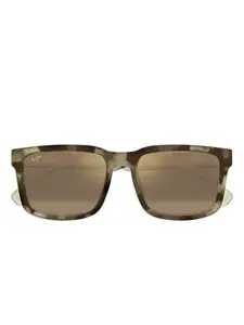 Солнцезащитные очки в квадратной оправе Maui Jim, зеленый